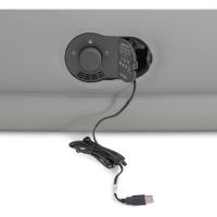 Colchón Hinchable Doble, con Bomba IEléctrica USB Integrada, se Infla en Aproximadamente de 4 Minutos, Peso Máximo 272 kg, Material Flocado más PVC Laminado, 152 x 203 x 36 cm - details 2