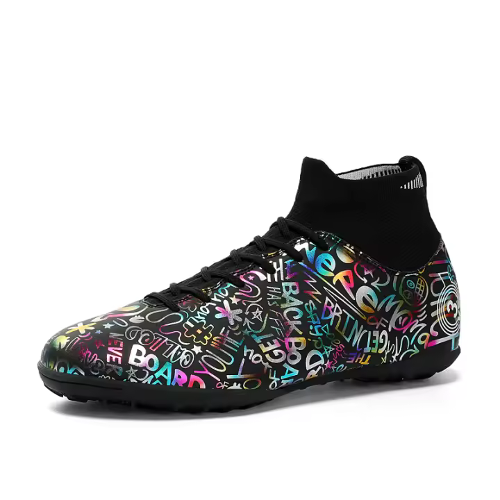 Zapatos de fútbol de marca para hombre, botas de fútbol de caña alta para niño, zapatillas de entrenamiento de hierba antideslizantes para exteriores, tacos, zapatillas de fútbol TF/FG - 1