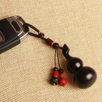 LLavero de calabaza de sándalo de estilo chino, colgante Retro pulido para teléfono móvil, bolsa aceitosa, llavero colgante de palisandro para coche, regalo para hombre - details 1