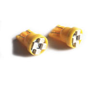 Bombilla LED ámbar puro T10 194 para Interior de coche, lámpara con cuña, 10 piezas, 4 LED - details 4