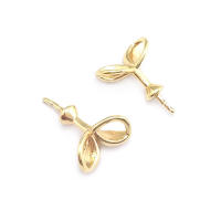 Perlas de latón de alta calidad con baño de oro de 18K, media perforación, para conectar dijes, tapas de perlas, accesorios para la fabricación de joyería DIY para mujeres - details 39