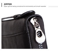 CONTACT'S-Bolso de mano de cuero genuino para hombre, cartera larga para teléfono móvil de 2022 pulgadas, porta pasaporte con cremallera, monedero masculino, 6,5 - details 13