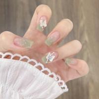 Pack de 24 piezas uñas removibles media y larga manicura parche uñas postizas - details 45