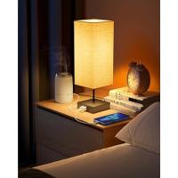 Lámparas de Mesita de Noche, Lámparas de Mesa con 2 Puertos USB de Carga Rrápida, 3 Temperaturas de Color y Regulación Continua, 2 Bombillas E27 de 6W para Dormitorio, Ssalón, Ooficina - details 2