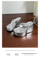 Chanclas de suela gruesa que aumentan la altura en verano, zapatillas con forma de magdalena y sandalias con tacón de cuña para mujer - details 20