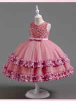 Vestido Formal de Tul Abullonado para Bebé Princesa de Encaje para Fiesta de Cumpleaños de Niña de las Flores Infantil - details 8