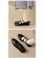 Zapatos Mary Jane plateados, estilo francés, planos de una sola tira, talla grande, para mujer, 2025 - details 6
