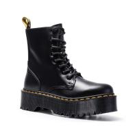 Suelas gruesas con botas de pelo, cremalleras laterales, botines cortos de mujer británica, suelas pastel, botas de trabajo y zapatos de algodón - details 35