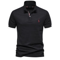 POLO de algodón bordado para hombre, camiseta de manga corta con solapa, Talla europea, 80% - details 6