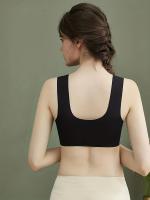 Sujetador Deportivo Sin Aros Con Decoración De Encaje, Sujetadores Con Cuello En V, Transpirables, Cómodos Para Mujer, 4 Uds. - details 5