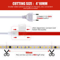 Tira de luces LED a prueba de agua, lámpara de cinta Flexible con IC, 220V de CA, IP65, 2835, 120LED/M, para decoración de armario y armario del hogar, 0,5 M-40M - details 2