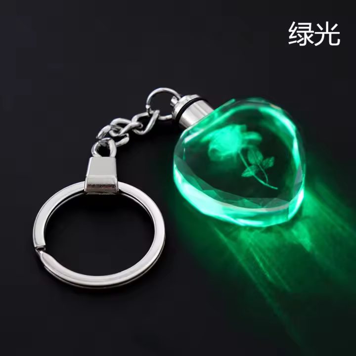 Llavero LED de Cristal con Forma de Rosa de Hada Accesorio Decorativo de Iluminación de Colores - 1