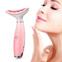 Masajeador facial, Antiarrugas Masajeador Cara Cuello, 45 ℃ y 3 modos de masaje con dispositivo facial, EMS Masajeador Facial eléctrico con 45 ℃ y 3 modos la piel del cuello - details 0