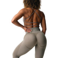 NVG Seamless Spandex Contour 2.0 Leggings de gimnasio para mujer suaves para entrenamiento Fiess pantalones de yoga de cintura alta - details 23