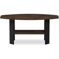 Mesas de café de diseño sencillo, Madera compuesta, Nogal/Negro, 54,61 x 54,61 x 41,28 cm - details 4