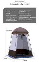 Tienda ducha camping al aire libre privacidad vestidor Protección solar - details 2