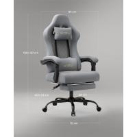 Silla de Juego Ergonómica Oficina con Soporte Lumbar Masaje y Reposapiés Extraible - details 16