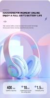 Auriculares inalámbricos Bluetooth 5,3 estéreo envolvente con micrófono para niños, auriculares cómodos y saludables, tarjeta TF, luz RGB colorida y bonita - details 2