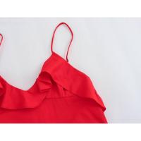 BUNO-vestido Midi de tela para mujer, ropa informal en capas, cortavientos decorativo, novedad de verano, 2025 - details 5