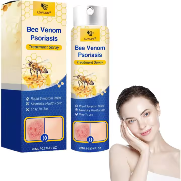 LOVILDS PsoriaHeal Bee Venom Psoriasis Care Spray pro, 2024 fórmula profesional y segura, alivia eficazmente la picazón, adecuado para - 1