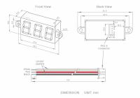 [0.56"] Voltímetro impermeable DC0-100V Pantalla verde 3 cables Panel LED de 0,56 pulgadas Probador de capacidad de voltaje de batería digital Monitor Fuente de alimentación externa Batería de litio de ácido de plomo Moto Vehículos eléctricos Coche - details 1