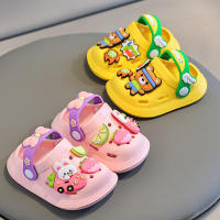 Sandalias Para Niñas, Zapatillas Antideslizantes Para Bebés De Suela Blanda Para Interiores De Verano Para Niños, Zapatos De Agujero Para La Cabeza Con Bolsa Para Niños De Dibujos Animados - details 2