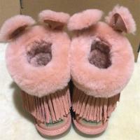 Nuevas botas de nieve cálidas con flecos de lana de cuero de invierno - details 3