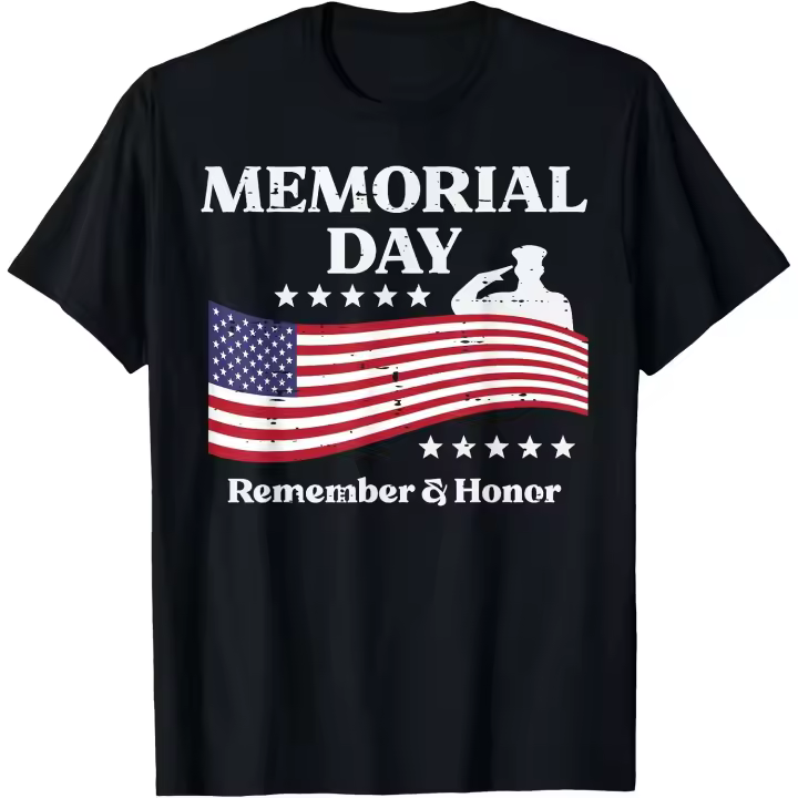 Día Conmemorativo Bandera de EE. UU. Recuerda Honor Patriota Hombres Mujeres Niños Camiseta Hombre Camiseta - 1