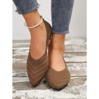 Nuevos Zapatos planos con punta puntiaguda para oficina, barco, Color sólido, tejidos, sin cordones, zapatillas De Ballet informales, mocasines para Mujer, Zapatos De Mujer - details 28