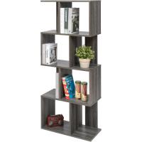 Estantería decorativa/estantes flotantes/Estantería de madera/Estantería con 4 estantes, oficina,modular, sala de estar, biblioteca - Display Shelf SRK-W3 - Marrón ceniza - details 7
