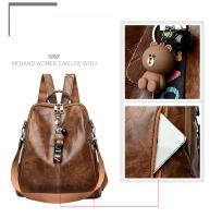 Mochila colgante de cuero suave versión coreana, gran capacidad, multifuncional, bolso de un solo hombro de doble uso - details 1