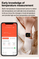 Reloj inteligente ET570, dispositivo con detección de frecuencia cardíaca, Bluetooth, llamada, función SOS, entrenamiento respiratorio, HD, novedad de 2024 - details 14