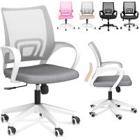 Escritorio Ergonómico - Silla Oficina con Apoyo Lumbar, Estructura de Plastico, Malla Transpirable, Ruedas Giratorias 360 °   Soporta hasta 120kg - details 3