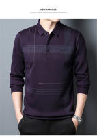 Camiseta Casual para Hombres CASUMANL EU SIZE con Cuello Abotonado y Rayas Empresarial Manga Larga para Otoño Ajuste Regular - details 10
