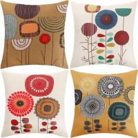 Funda de Cojín de Lino de Algodón para sofá, cubierta de Cojín Suave, decorativa, 4 piezas, 45x45 cm - details 0