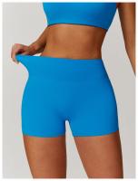 Pantalones cortos de Yoga de cintura alta afilados para mujer, pantalones cortos deportivos ajustados de secado rápido con realce de melocotón para correr y Fitness - details 25