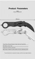 Cuchillo De Sobremesa Plegable Karambit Herramientas Tácticas De Caza EDC Hoja De Acero Inoxidable Longitud De Hoja 5cm Longitud Total 16cm - details 2
