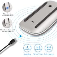 El ratón inalámbrico Bluetooth 4,0 se puede cargar en silencio y tocar el ratón con múltiples arcos. - details 2