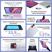 Tablet Xiaomi Redmi Pad Pro 6GB/128GB WiFi Pantalla 12.1" Resolución 2560x1600+ Tasa de refresco 240 Hz Cámara trasera 8MP 4 Altavoces Procesador Snapdragon ®   Plataforma móvil S7 Gen 2 Batería 10000 mAh Carga 33W - details 1