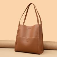 Bolso de hombro de lujo para mujer, bandolera sencilla de Color puro, bolso de compras de gran capacidad - details 2