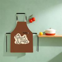 Delantal de cocina antisalpicaduras, diseño de dibujos animados, delantal de cocina resistente a la suciedad, delantal ajustable de tela para el hogar, delantal para hornear, tareas domésticas - details 8