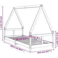 Estructura de Cama Infantil Madera Maciza de Pino 90x190 cm - details 50