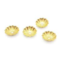 Tapas de cuentas de flores de latón de color no chapado, suministros de joyería Diy de alta calidad, collar, pendientes, accesorios para mujer - details 47