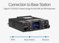 Radio de Coche Retevis RT95 Estación Móvil Combinada de Dos Vías 25W VHF UHF CHIRP Anytone Base Station Resistente al Agua Alcance de 5-10KM - details 10