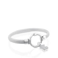 Pulsera de Oso de Plata Esterlina S925 Diseño Exquisito de Trenza de Moda Europea y Americana - details 1