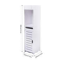 Armario de baño independiente, gabinete alto, armario inferior blanco para vestidor, inodoro, dormitorio, 80 × 20 × 20 cm - details 1