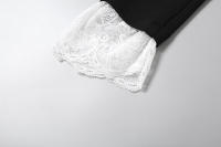 BUNO-Traje de encaje a la moda, mono, chaqueta para mujer, Top de cuerpo con cuello en V, cárdigan Sexy ajustado de manga larga, ropa de calle, peleles negros para mujer, nuevo - details 30