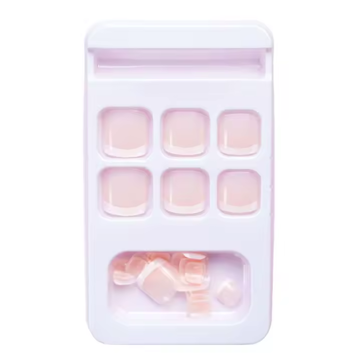 Uñas postizas para principiantes, manicura francesa, puntas blancas, elegantes, principiantes - 1