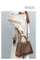 Bolso de Cuero Auténtico Para Mujer, Negro, Caramelo, albaricoque, Azul, Turquesa, Burdeos Blanco - details 3