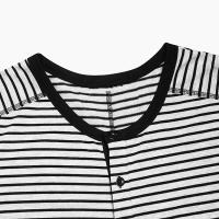 Pijama Para Hombre Con Rayas Camiseta De Cuello Redondo Manga Larga Cómodo Y Casual Ideal Para El Hogar Tallas S-3XL - details 1